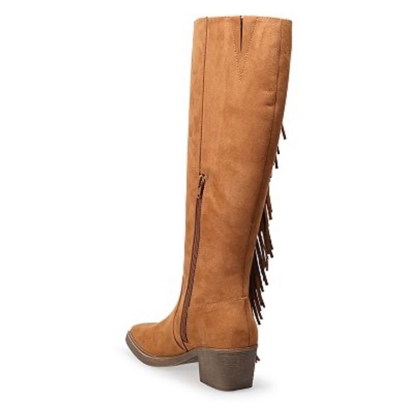 - SO® Singalong Women's Fringe Knee-High Boots - Picture 4 of 7